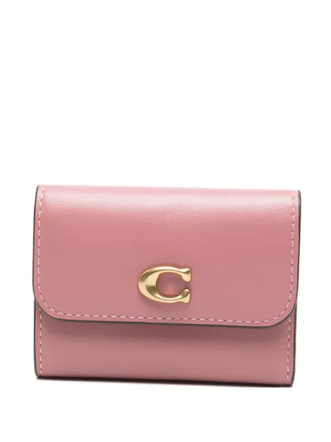 Coach logo-plaque leather wallet 