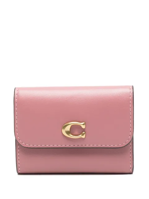Coach logo-plaque leather wallet 