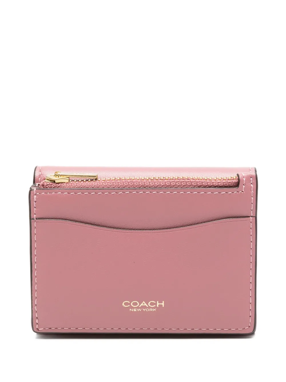  Coach Logo-plaque Leather Wallet - Pink 