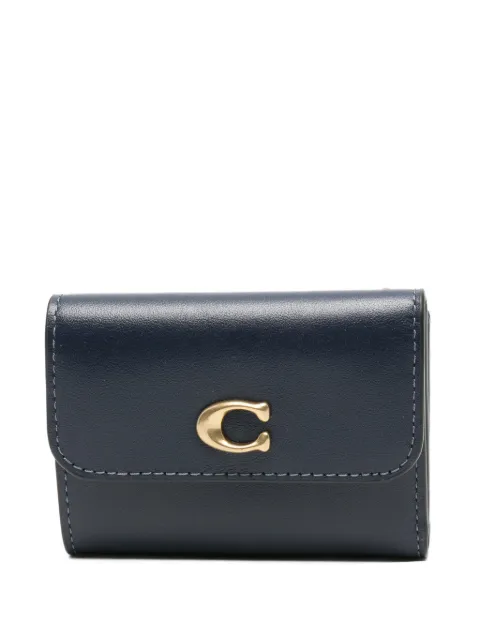 Coach logo-plaque flap-closure wallet