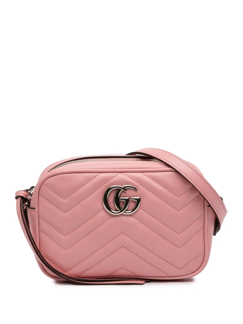 Gucci Pre-Owned 2016-2025 Mini GG Marmont Matelasse Leather crossbody bag - Rosa