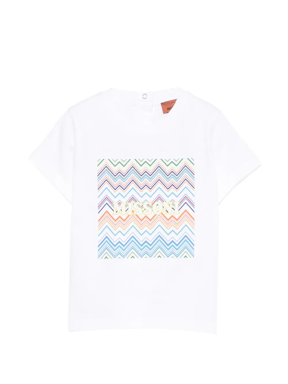 Missoni Kids zig-zag pattern T-shirt - Bianco