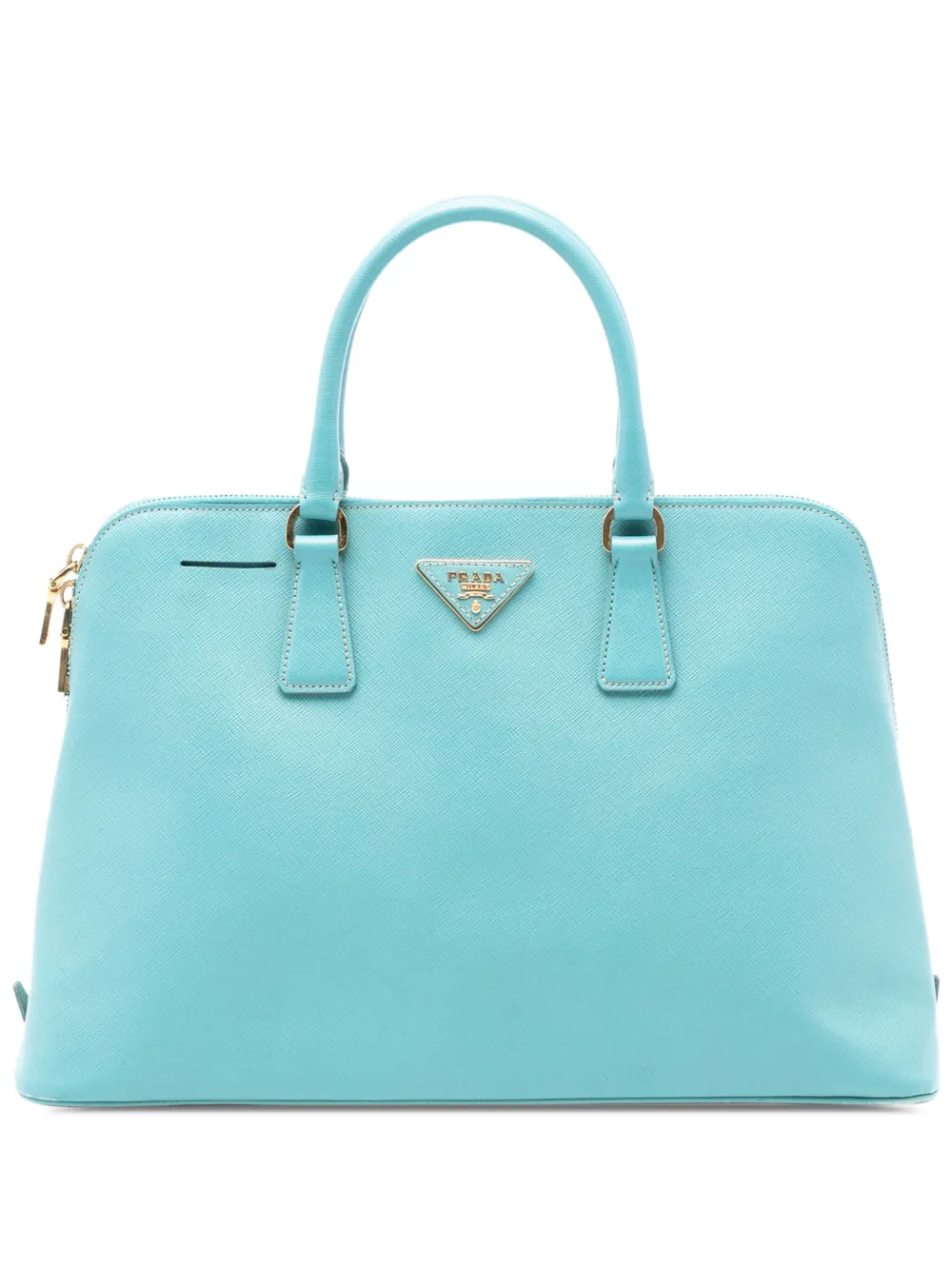 Prada Pre-Owned 2010-2026 Large Saffiano Lux Promenade satchel - Blu