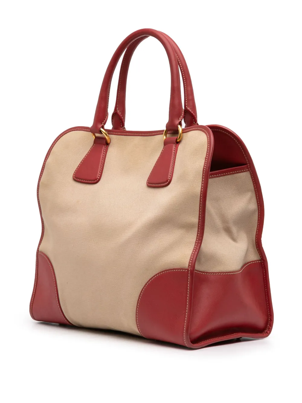 2010-2026 Saffiano Trimmed Canvas Canapa Satchel