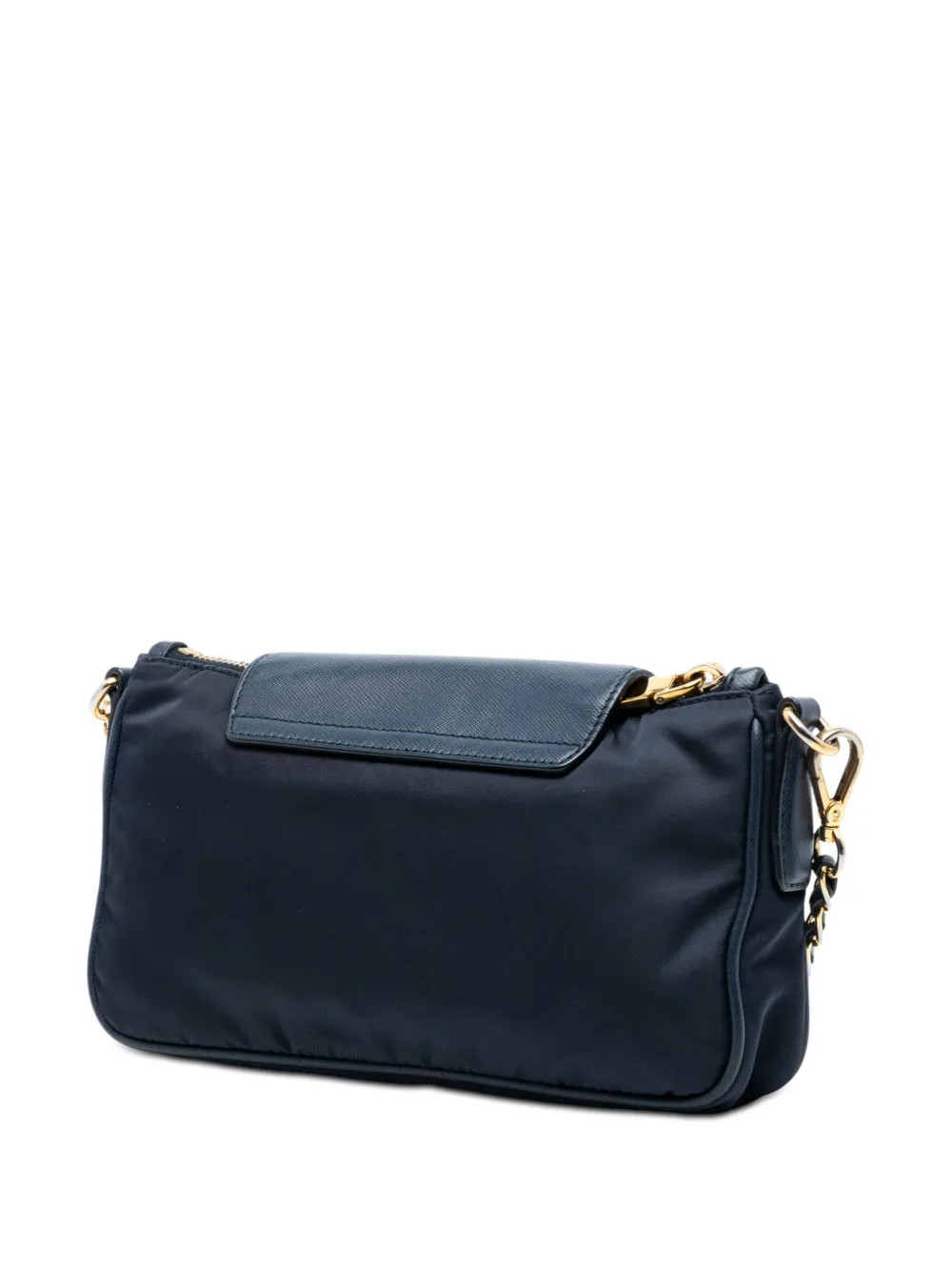2000-2013 Saffiano Trimmed Tessuto Chain Crossbody Bag