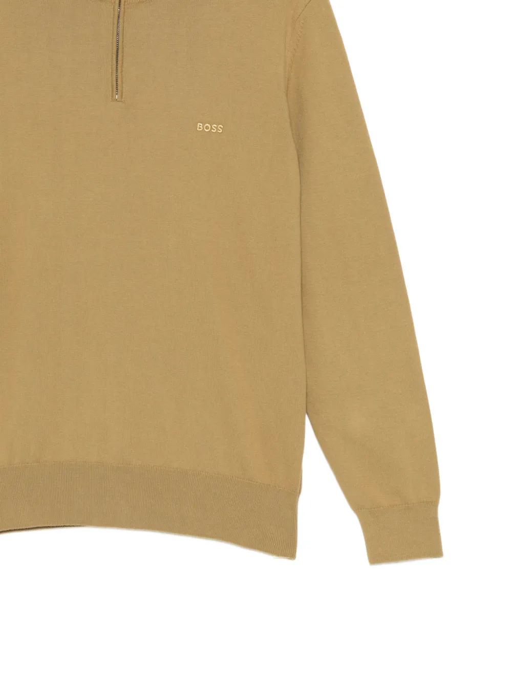 BOSS Trui met geborduurd logo Beige