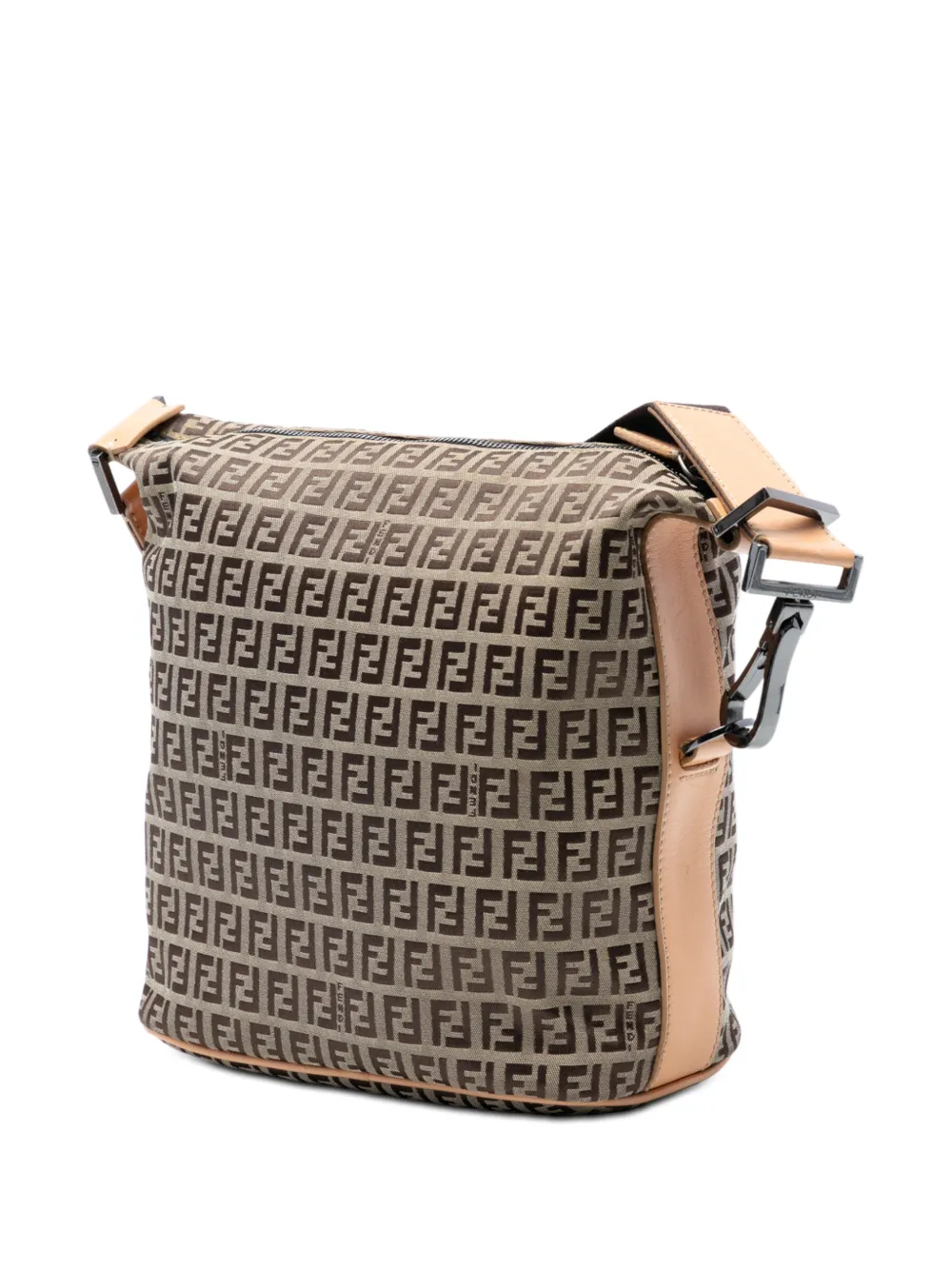  Fendi Pre-owned 2000-2010 Zucchino Canvas Shoulder Bag - Brown 