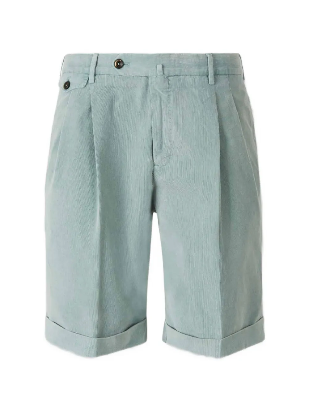 Pantaloni Torino Pleated Corduroy Shorts In Green
