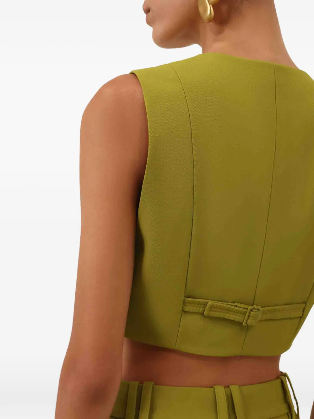 Zimmermann Button-fastening Multi-pocket Waistcoat In Green