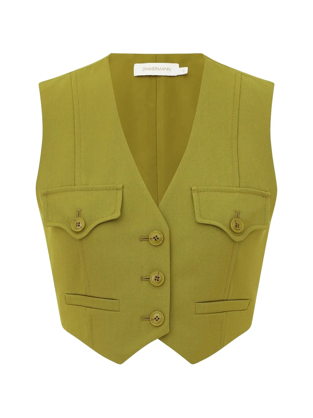 ZIMMERMANN Gilet met knoopsluiting en zakken Groen