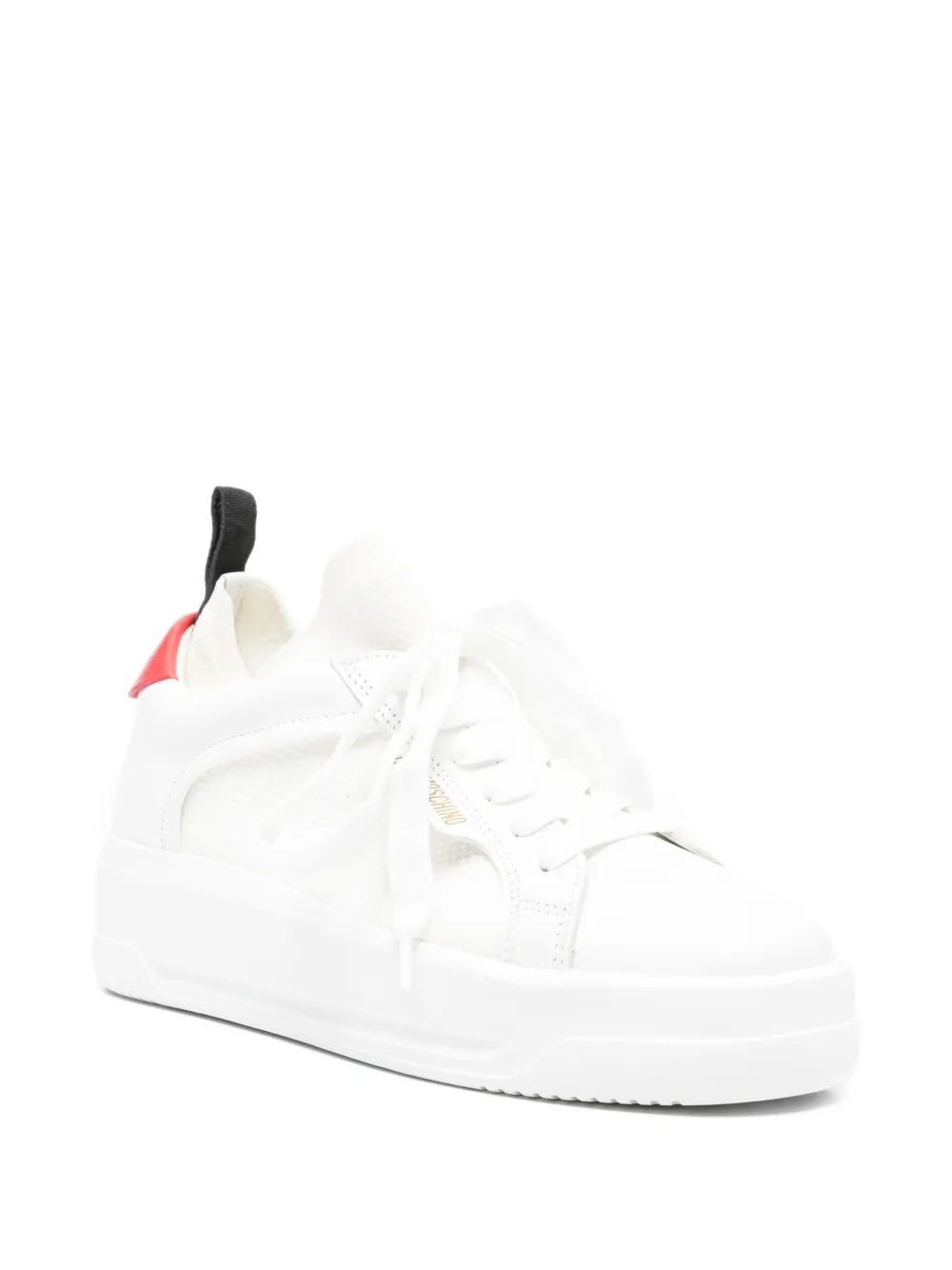 Love Moschino lace-up sneakers Wit
