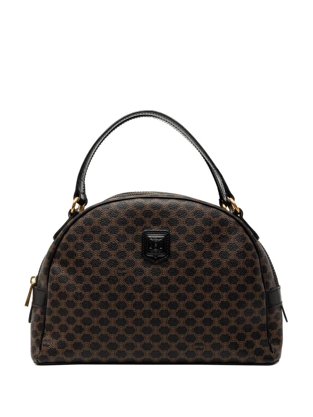 Celine Pre-Owned 20th Century Macadam Coated Canvas Dome handbag - Marrone