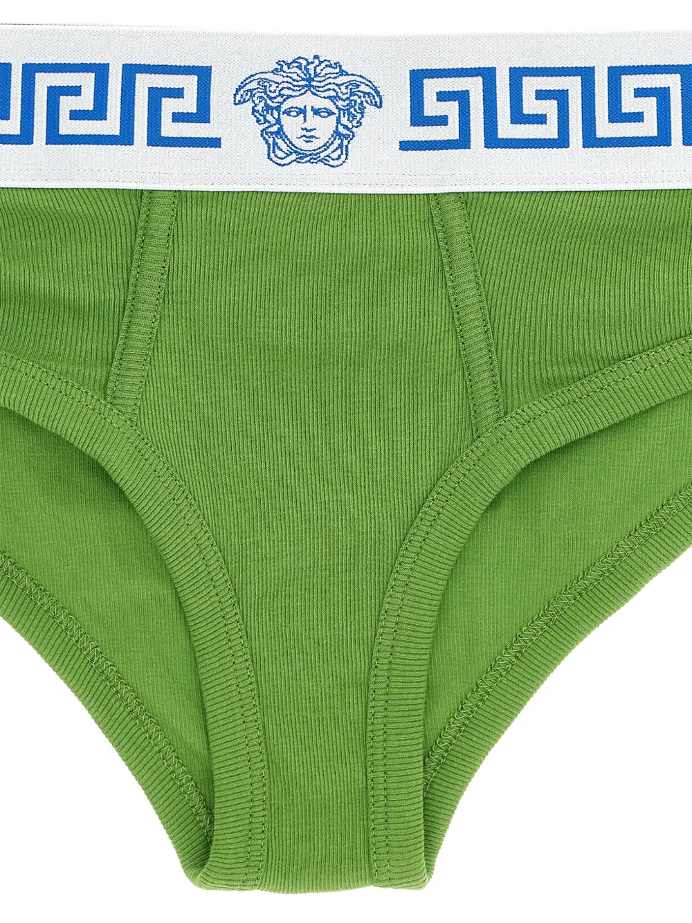  Versace Medusa Ribbed Briefs - Green 