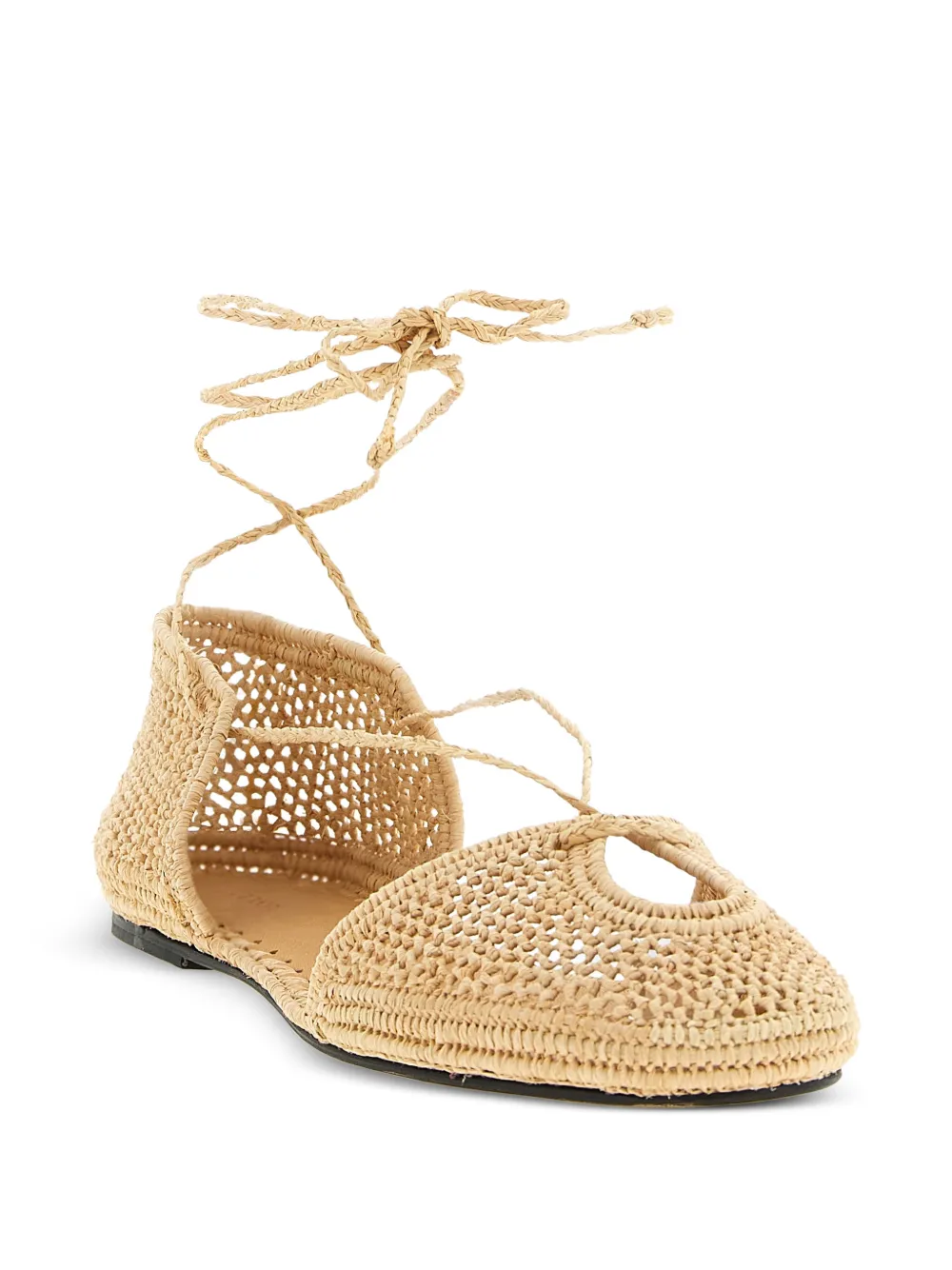  Odissi Lima Raffia Ballet Flats - Neutrals 