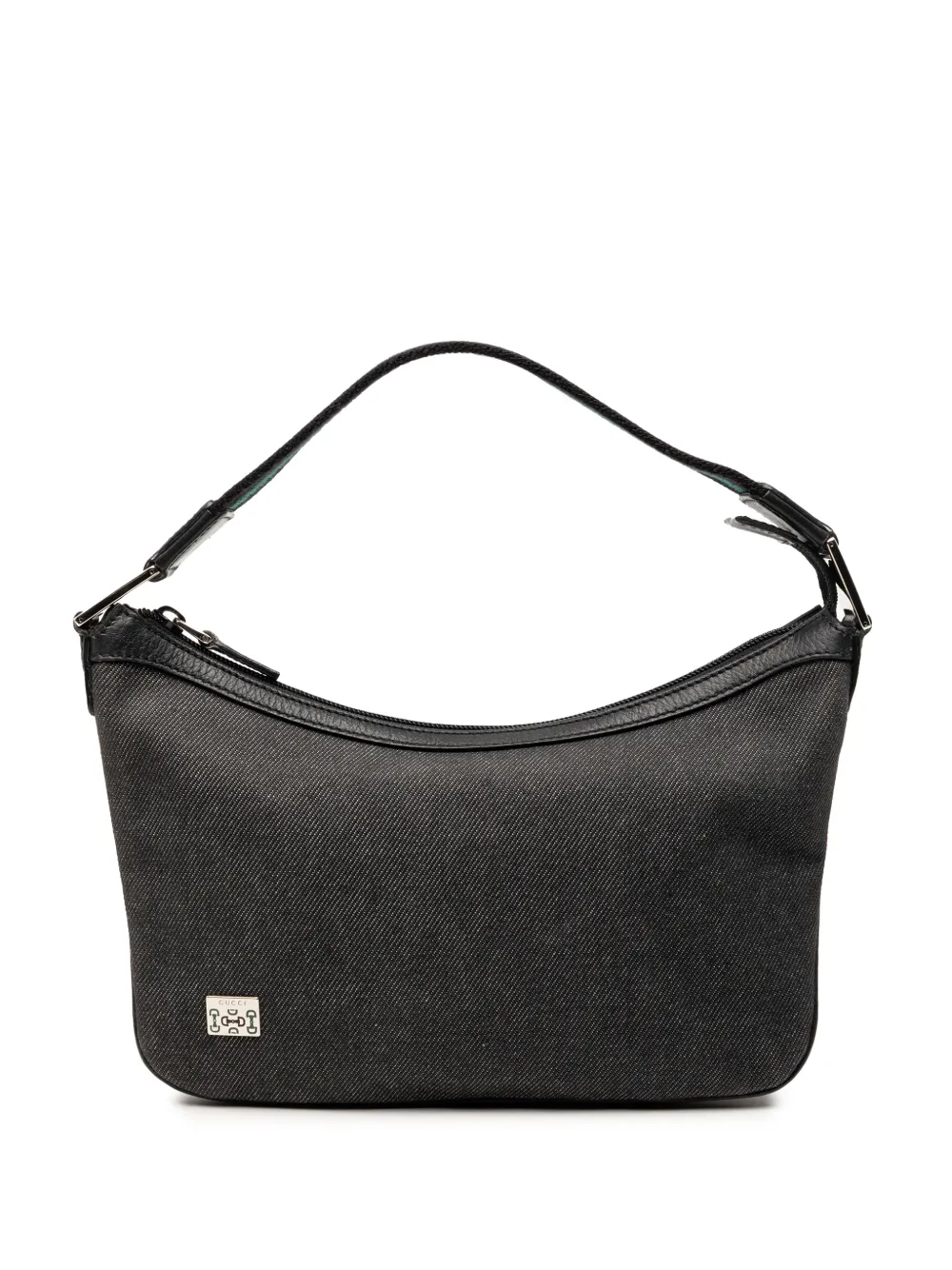 Gucci Pre-Owned 2000-2015 Denim Web shoulder bag - Nero