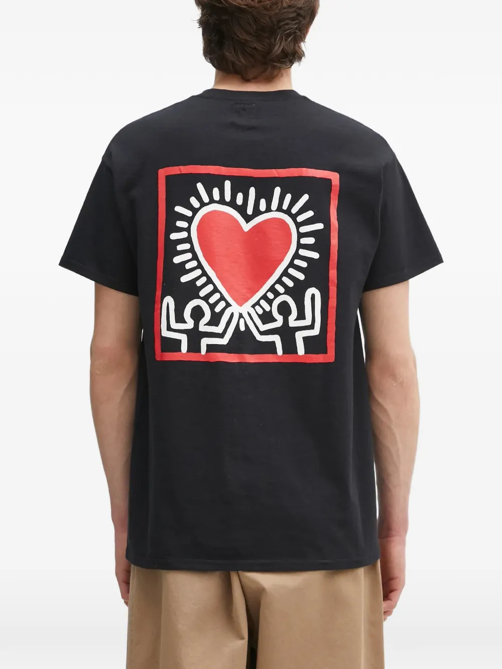 WACKO MARIA x Keith Haring bomberjack met grafische print en zak Zwart