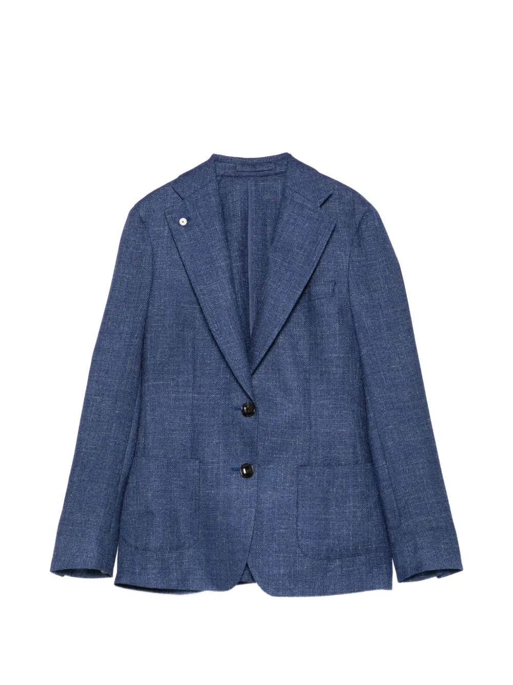 L.B.M. 1911 marl-effect patch-pocket blazer - Blau