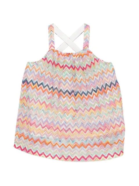 Missoni Kids top con motivo en zigzag