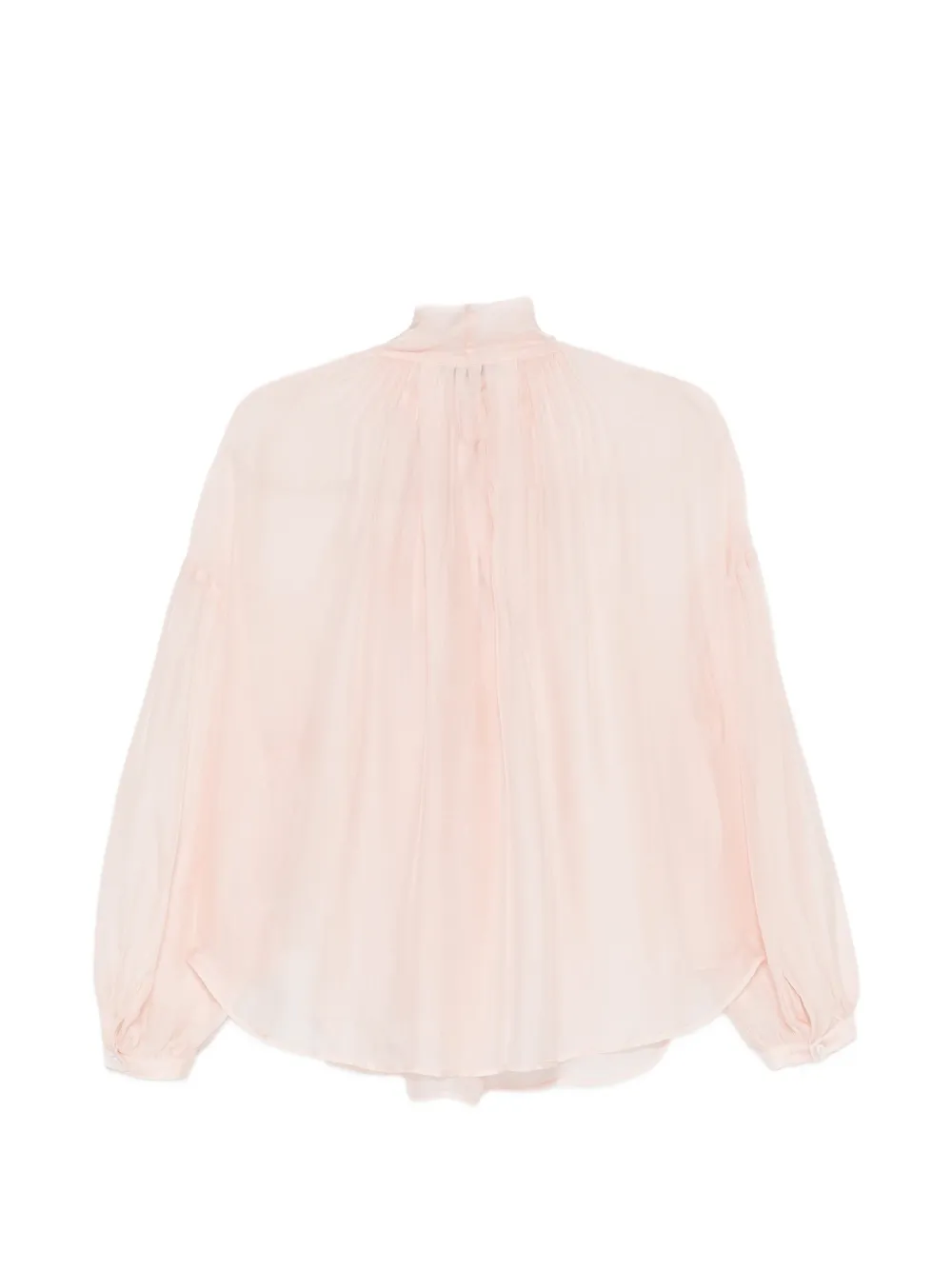  Seventy Tie-neck Long-sleeved Blouse - Pink 