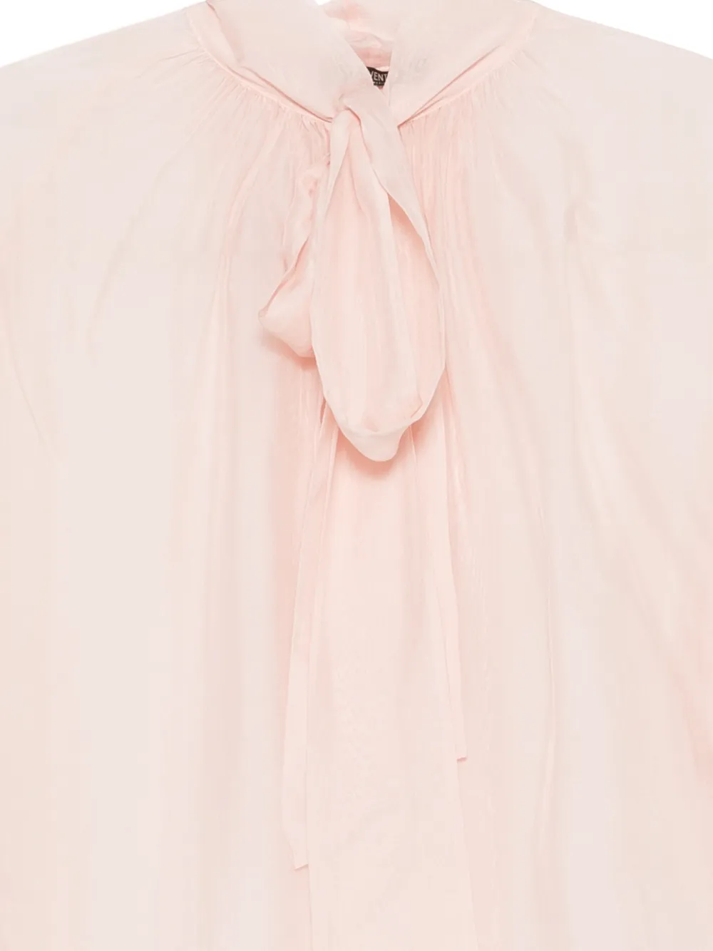  Seventy Tie-neck Long-sleeved Blouse - Pink 