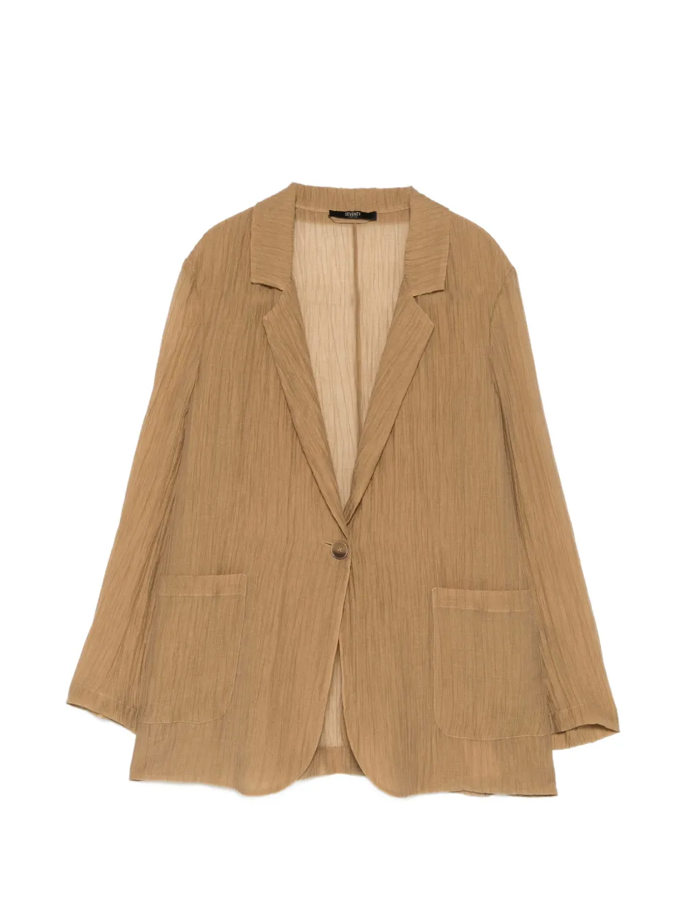 Seventy notched-lapel textured blazer - Toni neutri