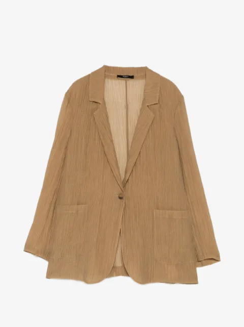 Seventy tekstureret blazer med hakrevers