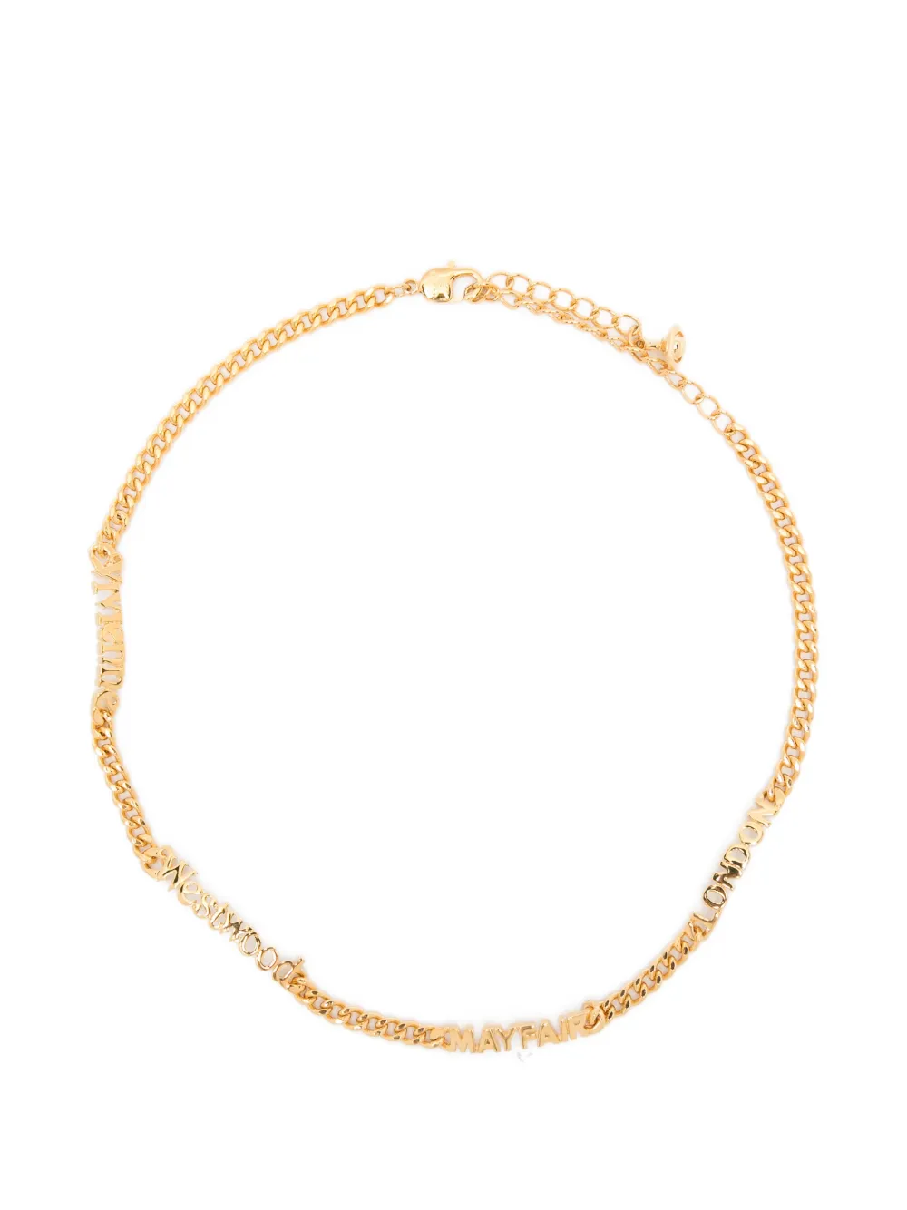 Vivienne Westwood Milicent lettering necklace - Oro