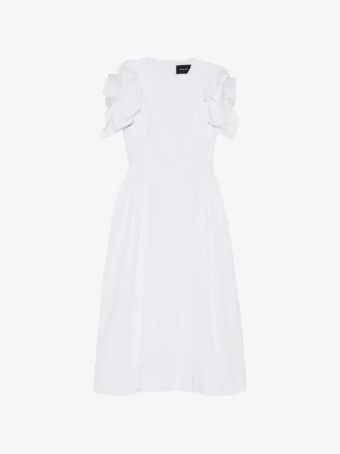 Simone Rocha round-neck ruffled midi dress