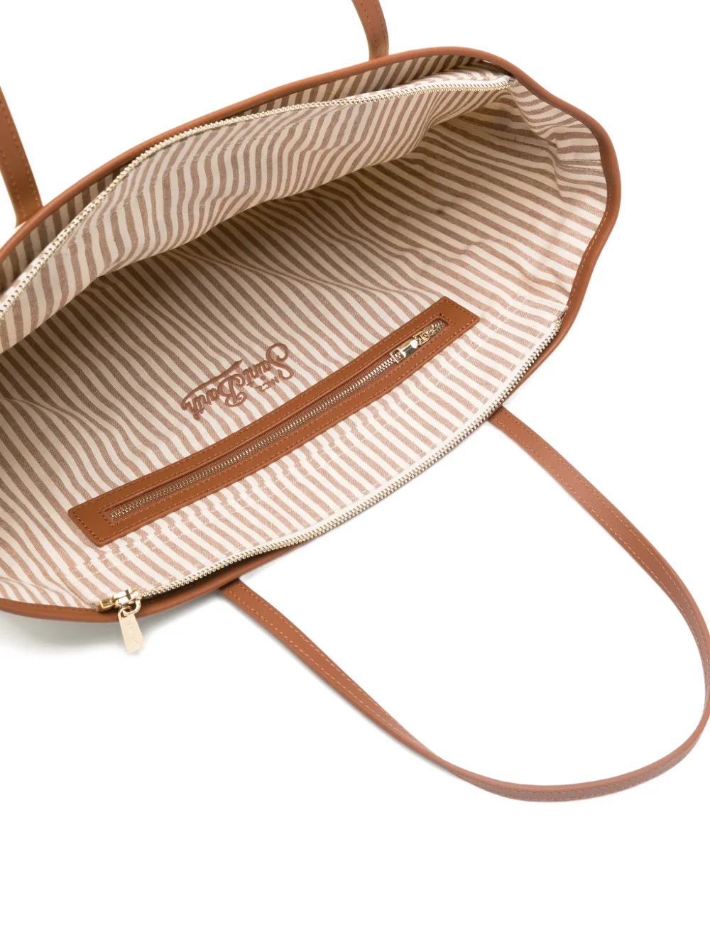 MC2 Saint Barth City shopper met geborduurd logo Beige