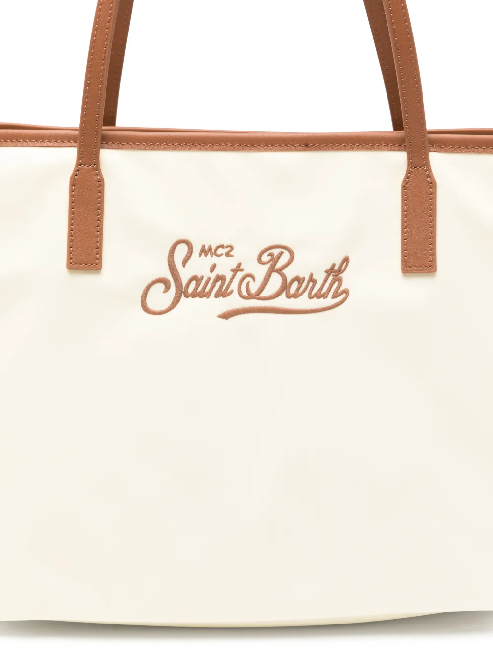 MC2 Saint Barth City shopper met geborduurd logo Beige
