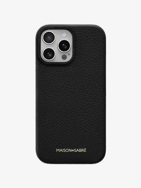 MAISON de SABRÉ coque d'iPhone 16 Pro Caviar en cuir