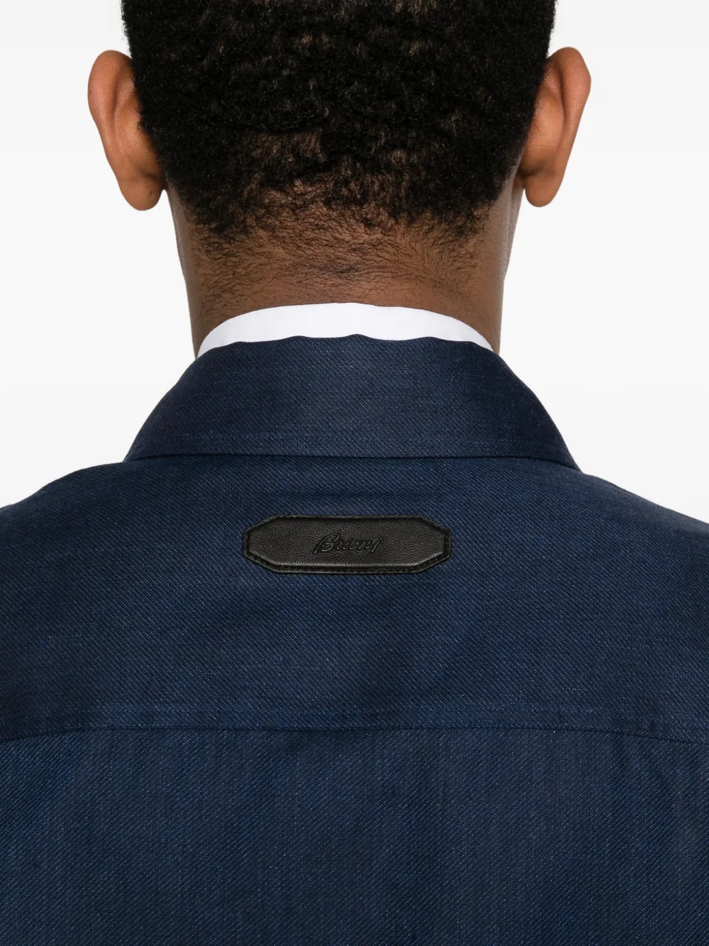 Brioni Shirtjack met rits Blauw