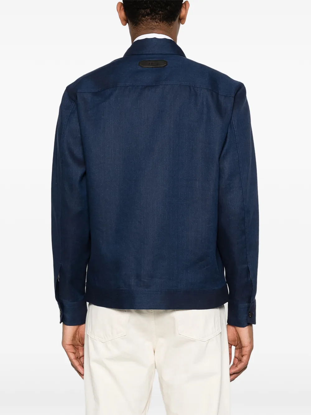 Brioni Shirtjack met rits Blauw