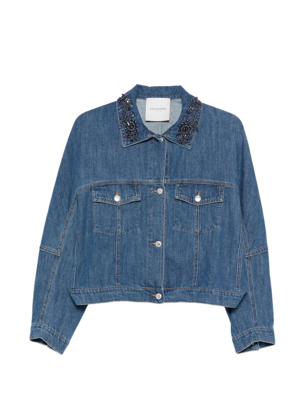 ERMANNO FIRENZE chest-pocket denim jacket - Blu