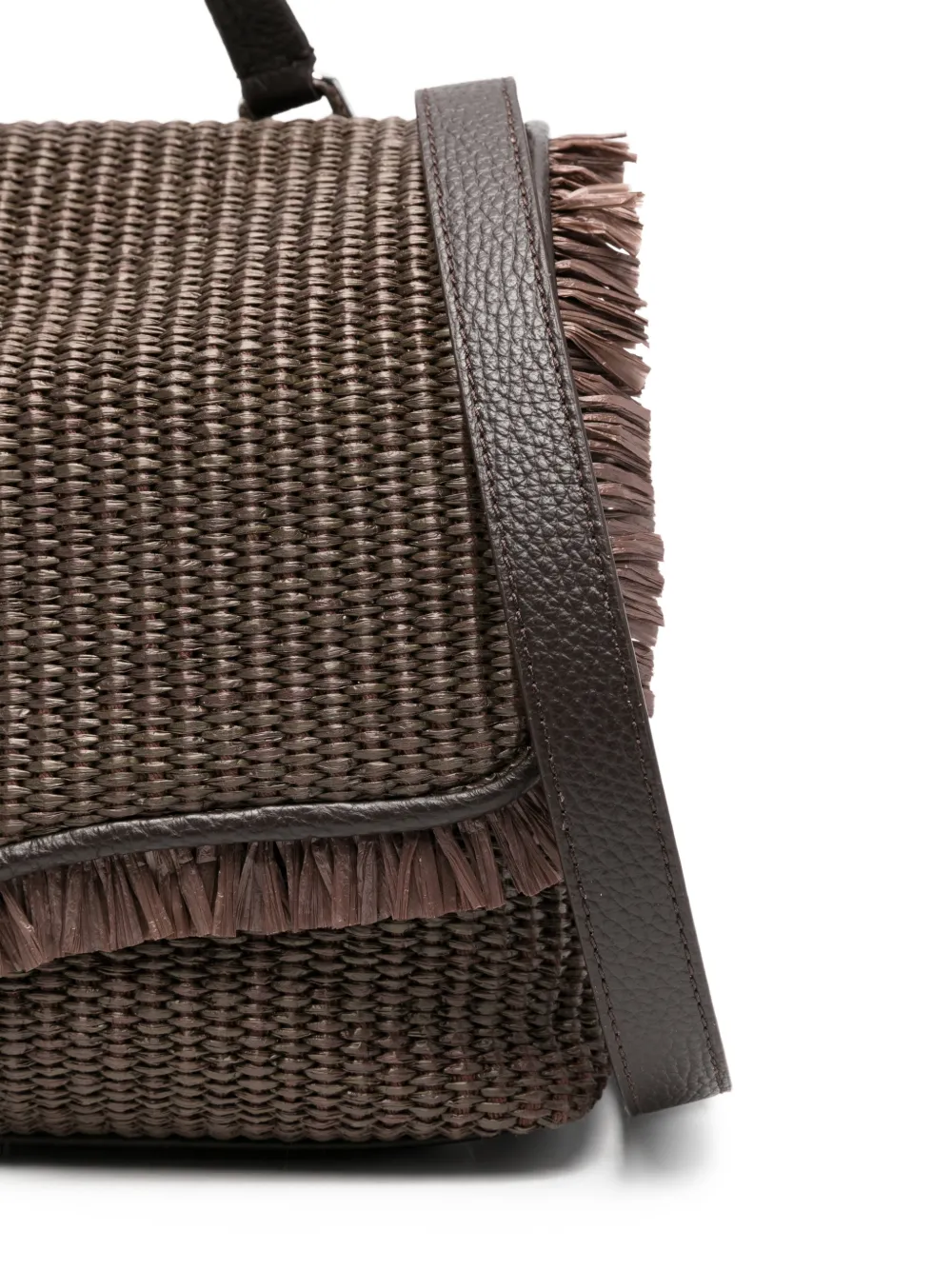  Zanellato Small Postina Fringed Top-handle Clutch Bag - Brown 