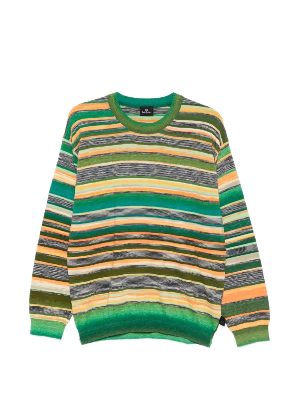 Paul Smith Striped Sweater in Green