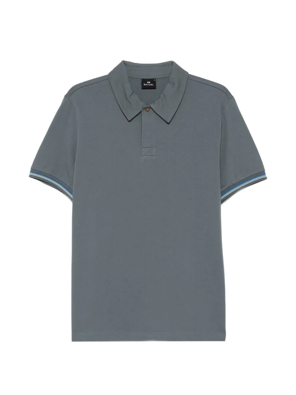 Paul Smith striped-detail polo shirt - Blu