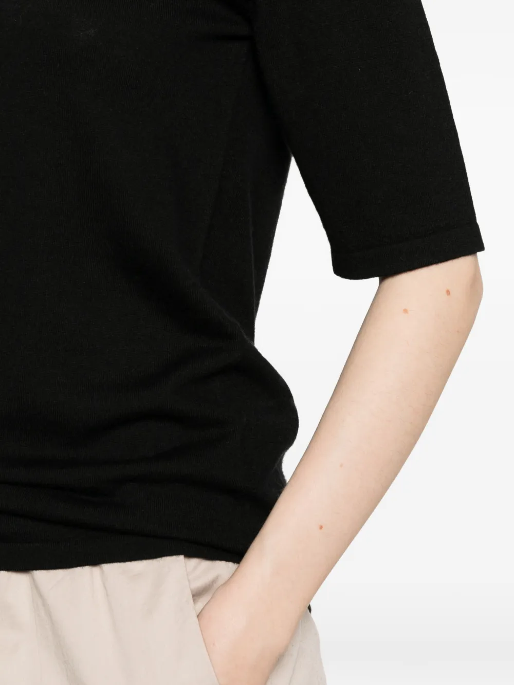 Soft Goat Featherlight T-shirt met korte mouwen Zwart