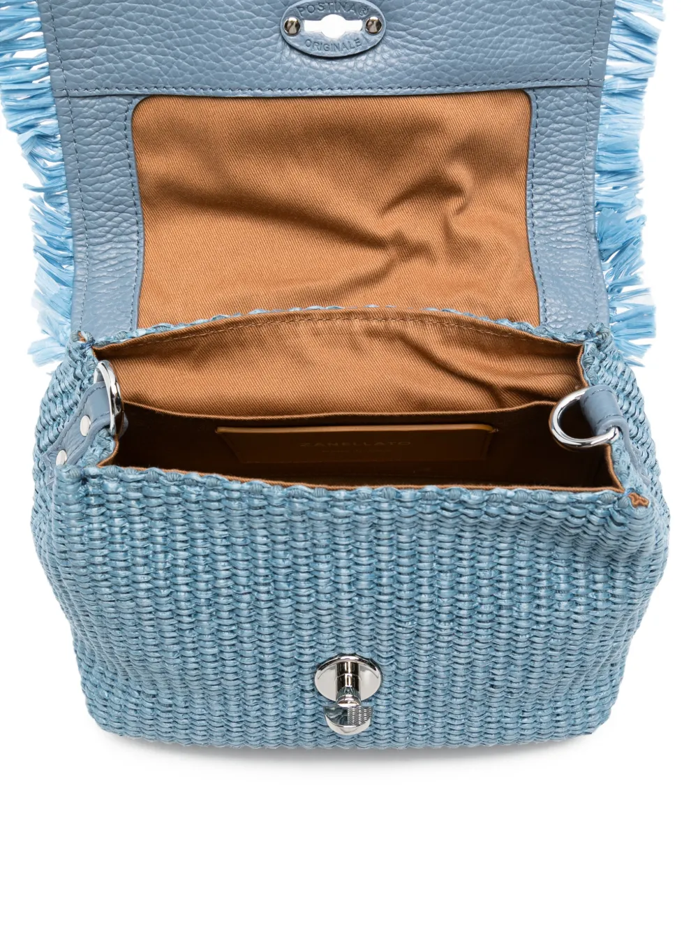 Zanellato Baby Postina shopper met franje Blauw