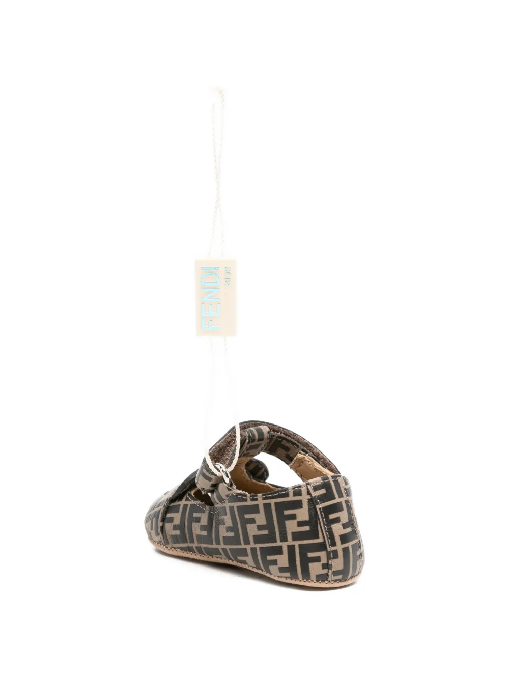Fendi Kids Babyschoentjes met logopatroon Bruin