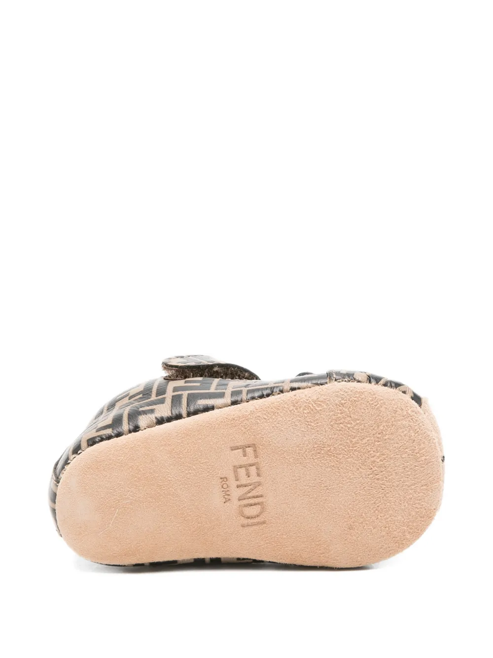 Fendi Kids Babyschoentjes met logopatroon Bruin
