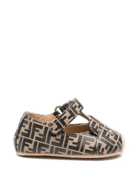 Fendi Kids logo-pattern pre walkers