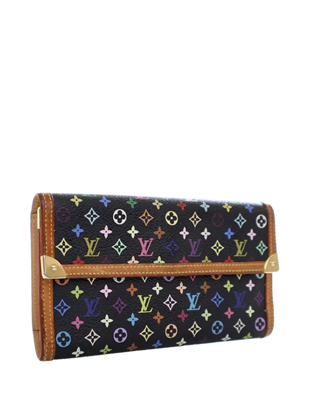  Louis Vuitton Pre-owned 2004 Monogram Multicolor Porte Tresor International Wallet Long Wallets - Black 