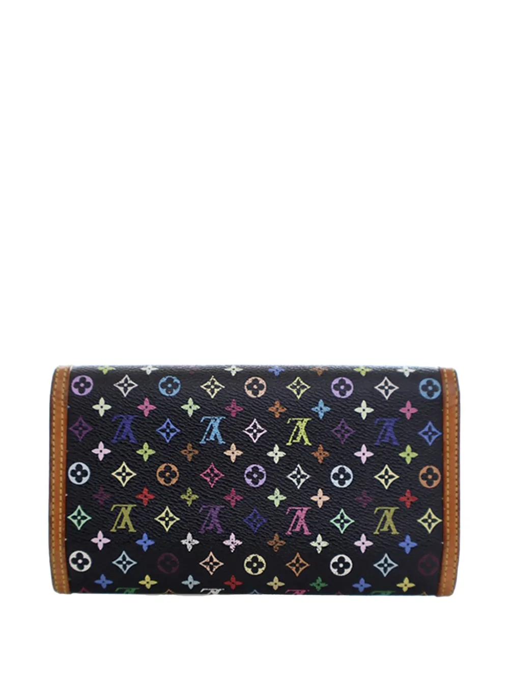  Louis Vuitton Pre-owned 2004 Monogram Multicolor Porte Tresor International Wallet Long Wallets - Black 