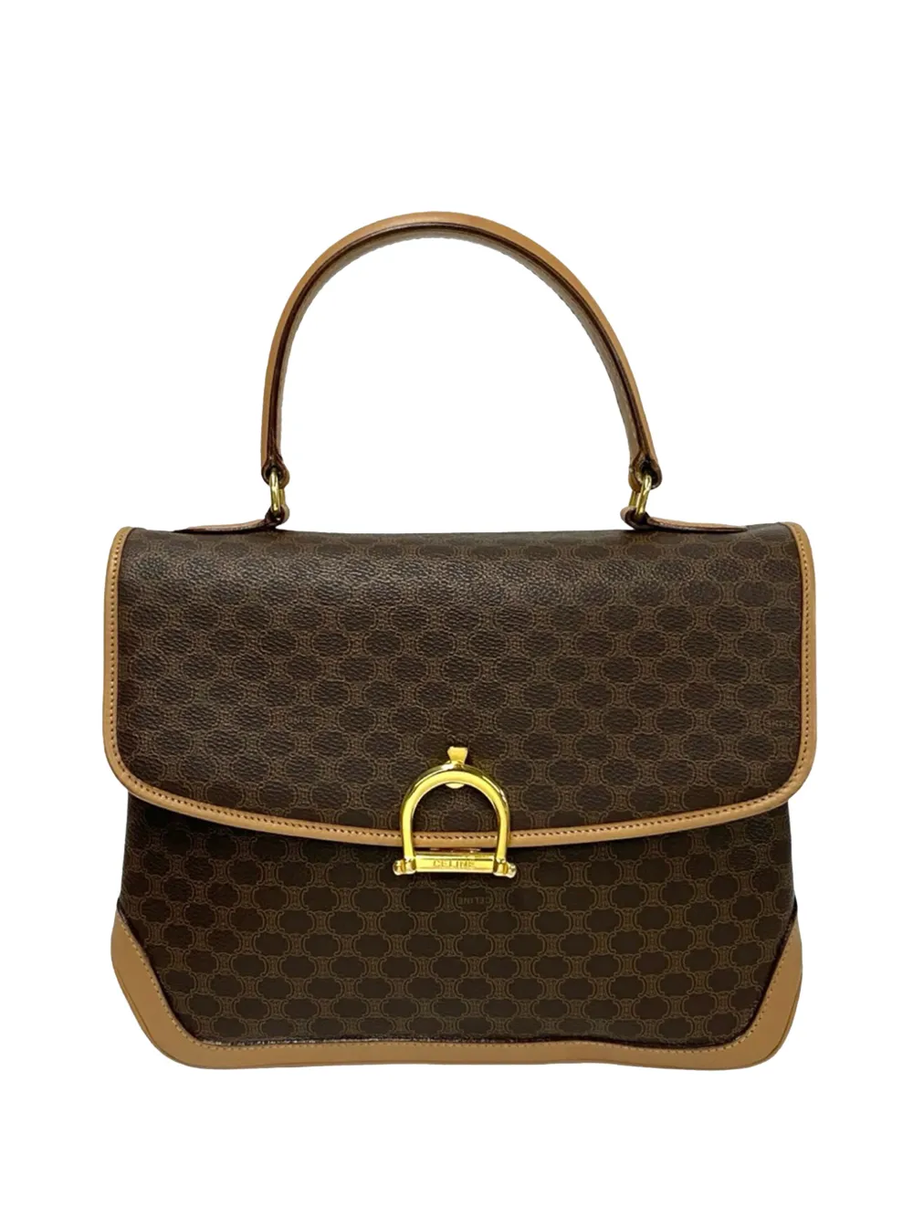 Celine Pre-Owned 2014 Macadam Coated Canvas handbag - Marrone