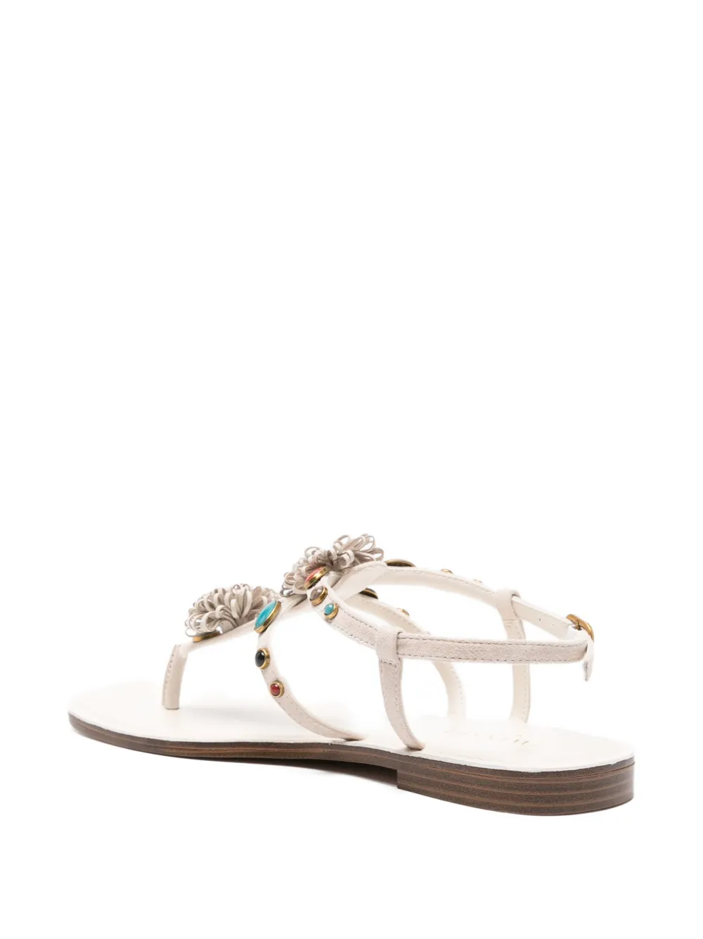 TWINSET flower-embellished sandals Beige
