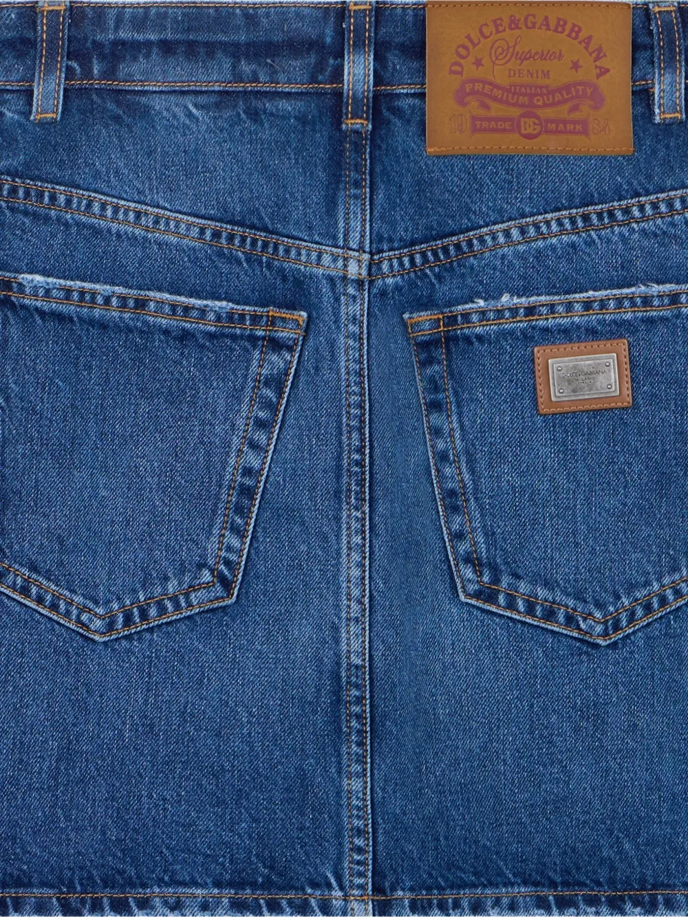 Dolce & Gabbana Denim mini-rok Blauw