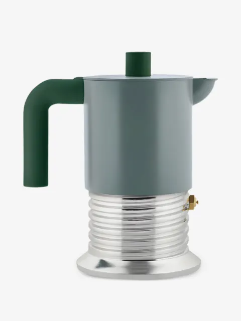 Alessi ribbed-design espresso maker