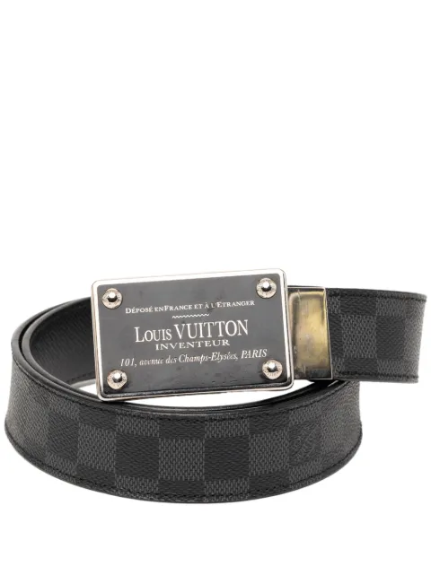 Louis Vuitton Pre-Owned 2009 Damier Graphite Ceinture Inventeur belt