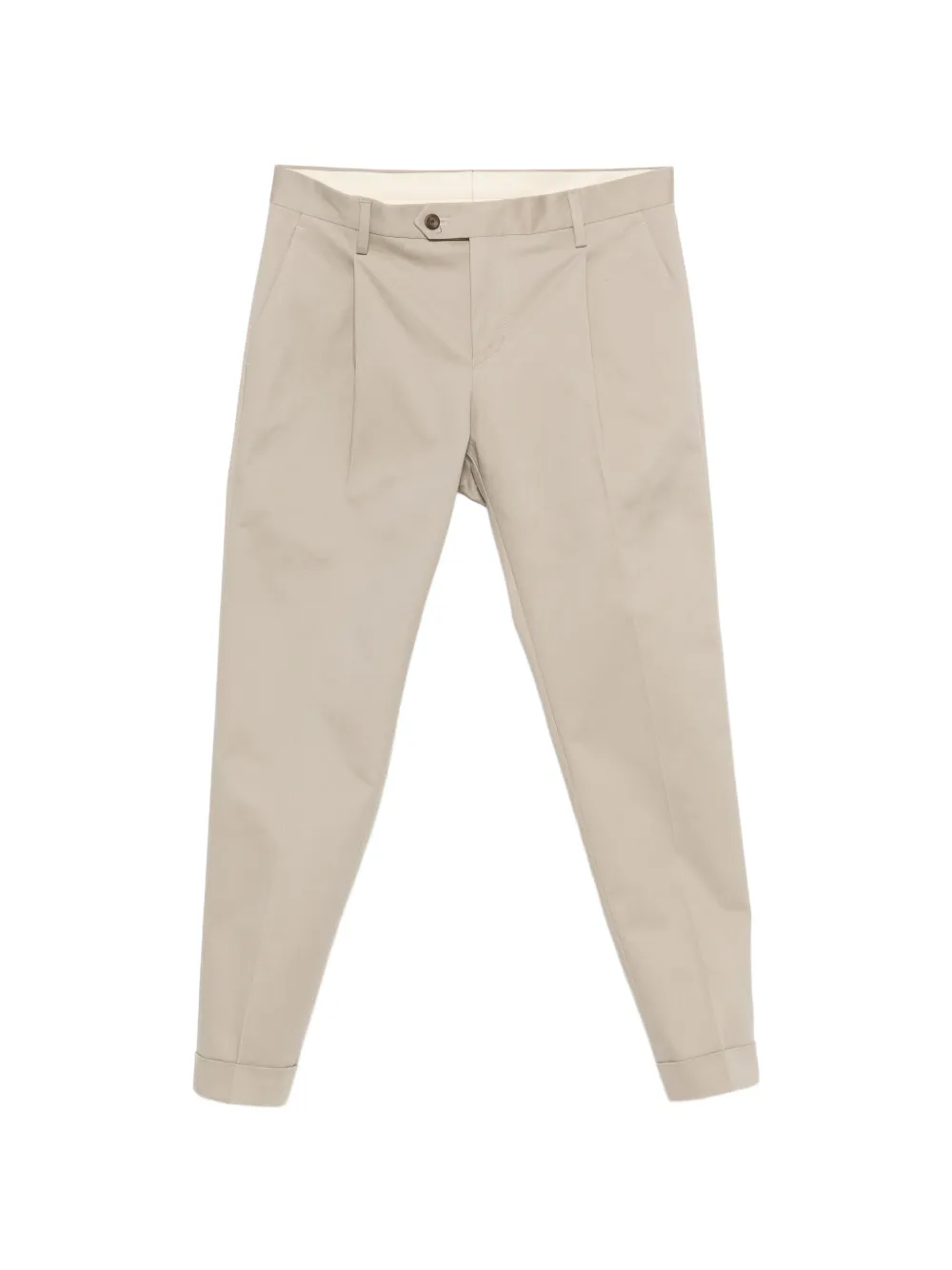 Cenere GB pleated cuffed trousers - Toni neutri